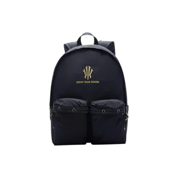Anta Nylon Backpack Unisex Black