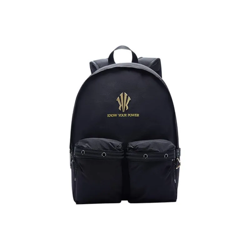 Anta Nylon Backpack Unisex Black-0