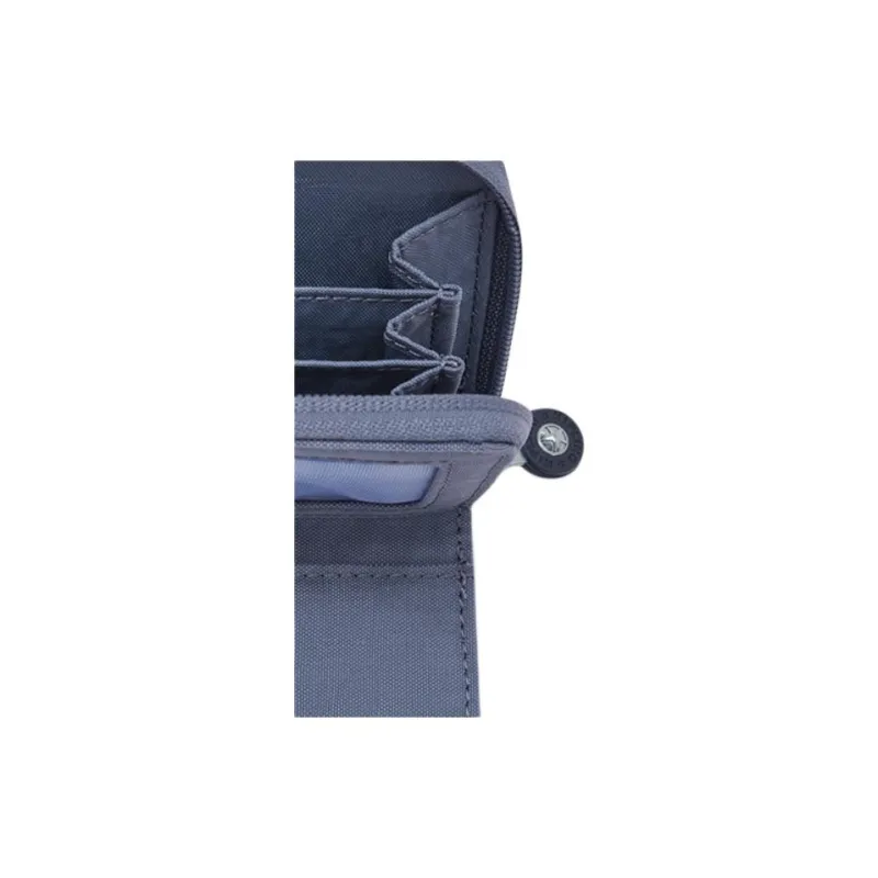 Kipling Polyamide Wallet Mini Unisex Gray Blue Purple/3D Blue Beige Monogram-4