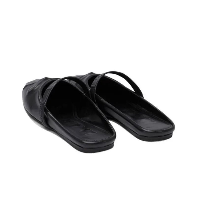 MARNI Logo Debossed Square Toe Loafers Women's-3