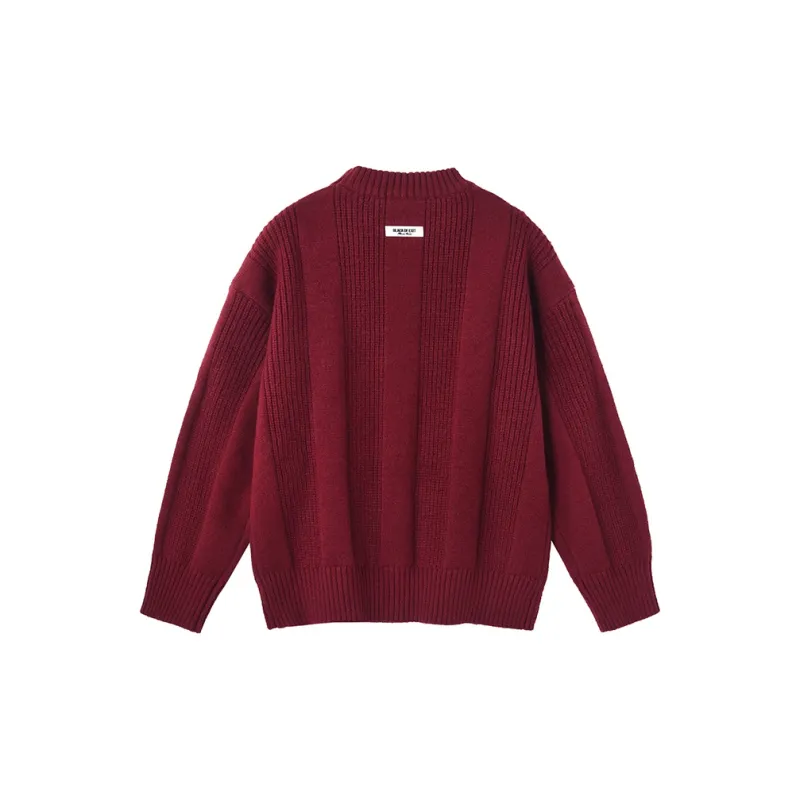BLACK OF EXIT Sweater Unisex Burgundy-1