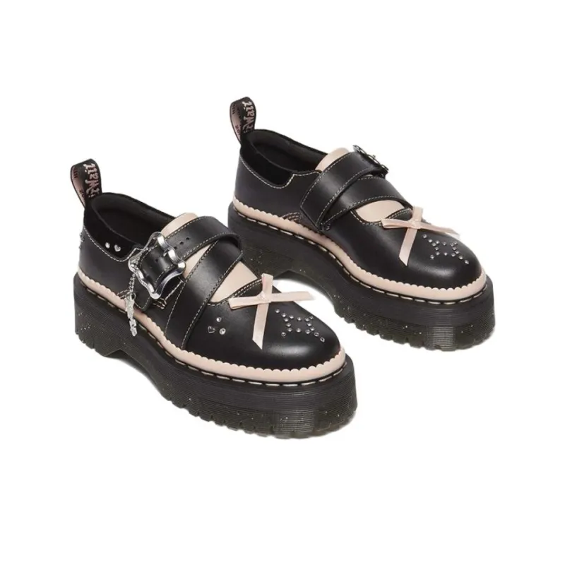 Dr.Martens KEMSLEY Casual Single Shoes Women's Black Pink-2