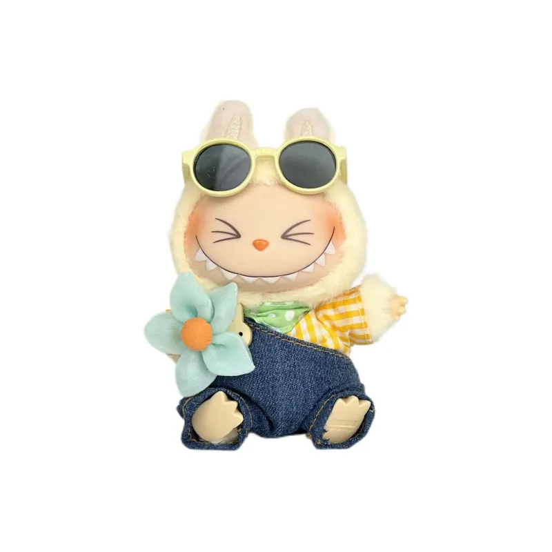 Modified Baby POP MART Labubu THEMONSTERS Sit-Down Party Vinyl Plush Mystery Box Island Journal SAML Hang Tag Box 15cm-0