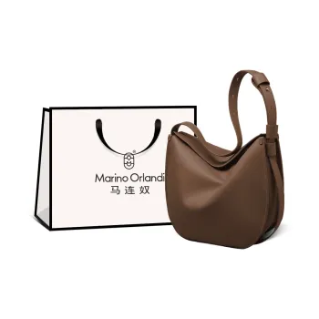 Marino Orlandi Synthetic Leather Crossbody Bag, Shoulder Bag Large Size Women's Black/Khaki/Brown
