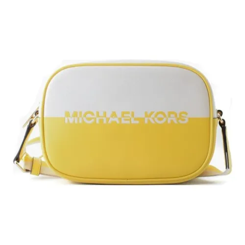 MICHAEL KORS Canvas Crossbody Bag, Shoulder Bag Women's White & Yellow