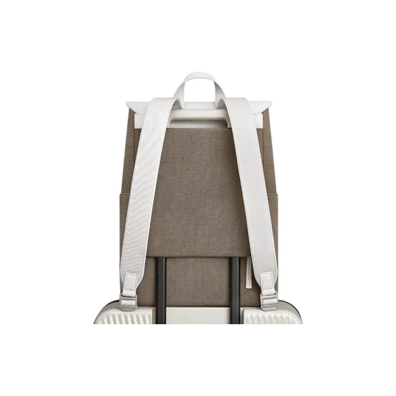 Ito Wool Water Repellent Laptop Backpack Medium Size Unisex Crimson Apricot/Luxe Brown-4