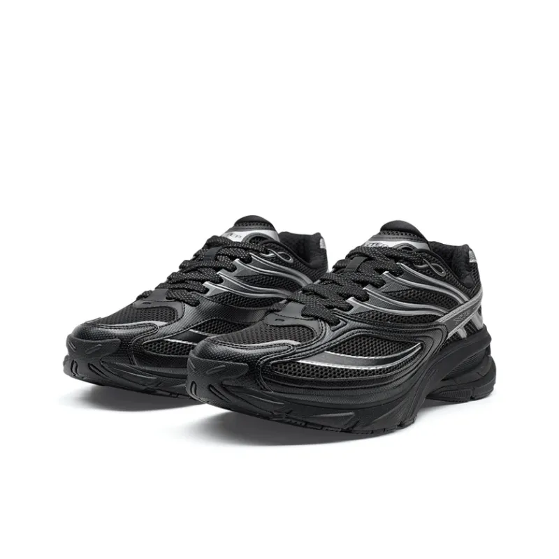 XTEP Small Basque 2nd Generation Wear-Resistant Lightweight Height Increasing Low-Top Casual Shoes Men's Black-2