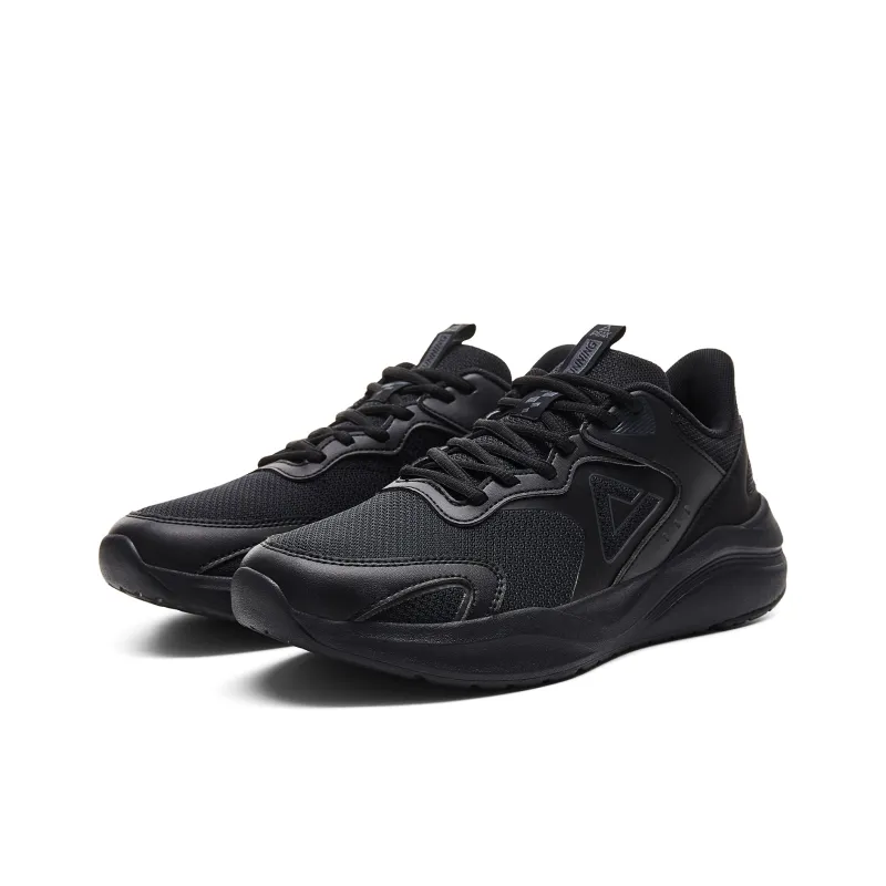 PEAK State Pole Anti Slip And Wear Resistant Coverage Low Top Casual Running Shoes Men's All Black-2