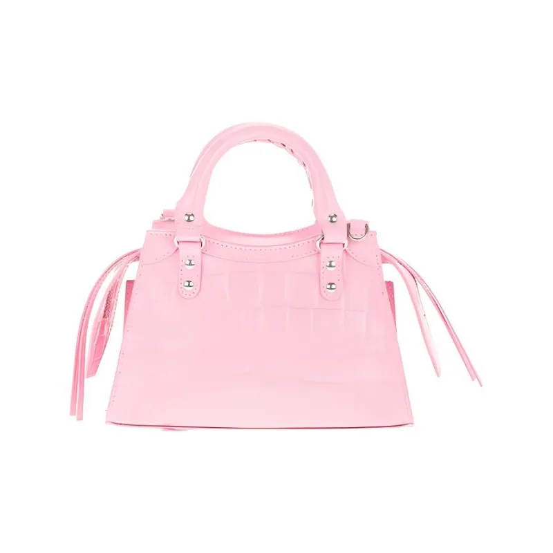 Balenciaga Cow Leather Shoulder Bag Mini Women's Pink-3