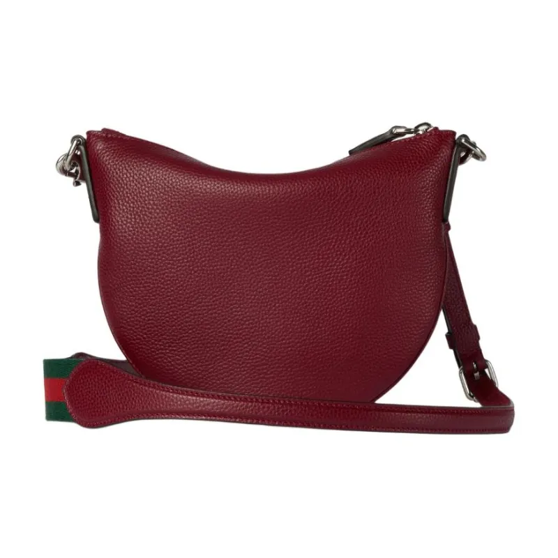 GUCCI Leather Crossbody Bag, Shoulder Bag Mini Unisex Red-1