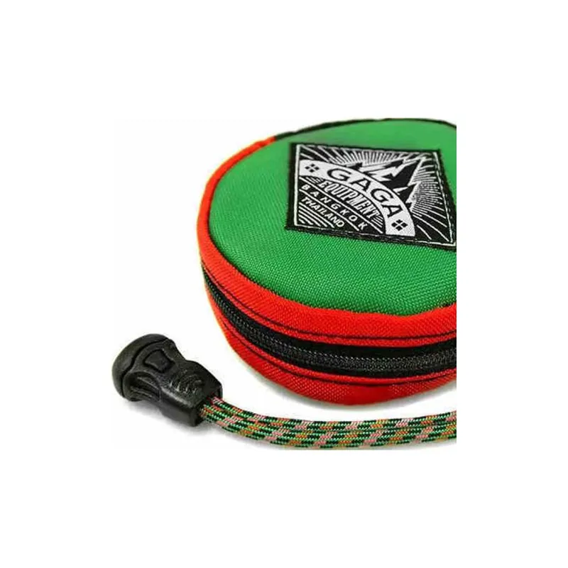 GAGA EQUIPMENT Canvas Key Pouch Mini Unisex Green Red-2