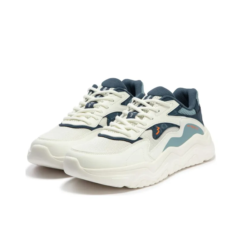 361° Cushioning, Wear Resistant Low Top Casual Shoes Men's White Blue-3