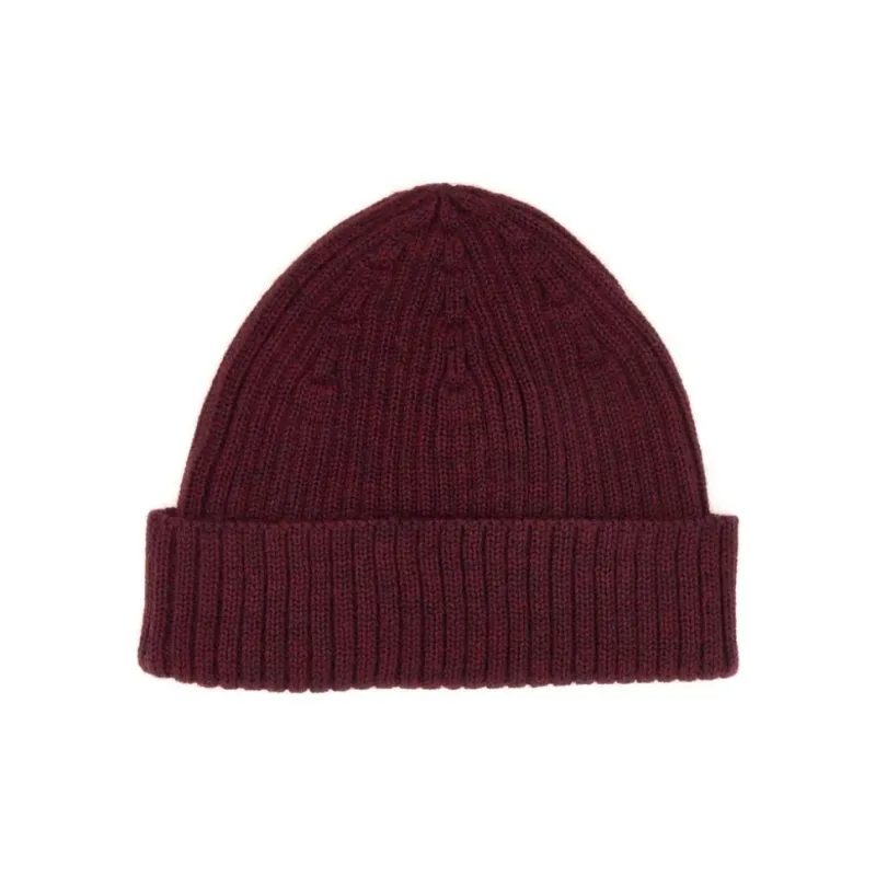Maison Kitsune Bold Fox Head Patch Knitted Beanie-3