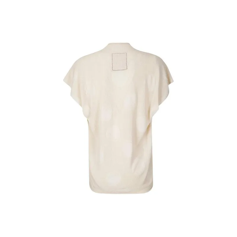 UMA WANG Polka Dot Detailed Crewneck Knitted Top-1