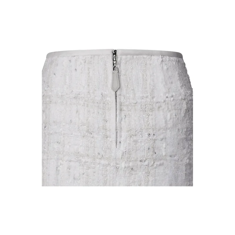 LOUIS VUITTON Lurex Tweed Mini Skirt-3