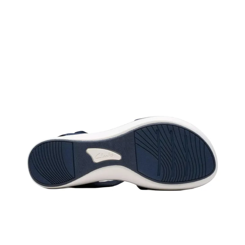 Clarks BreezeRae Sara Strap Sandals 4.5cm Women's Marine Blue-5