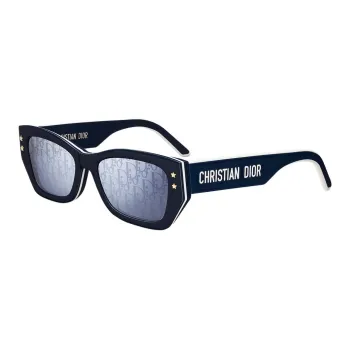 DIOR Acetate Square Sunglasses Women's Marine Blue