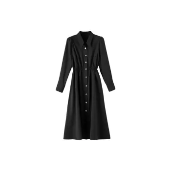 Late White Long Sleeved Dress Women's Dark Gray