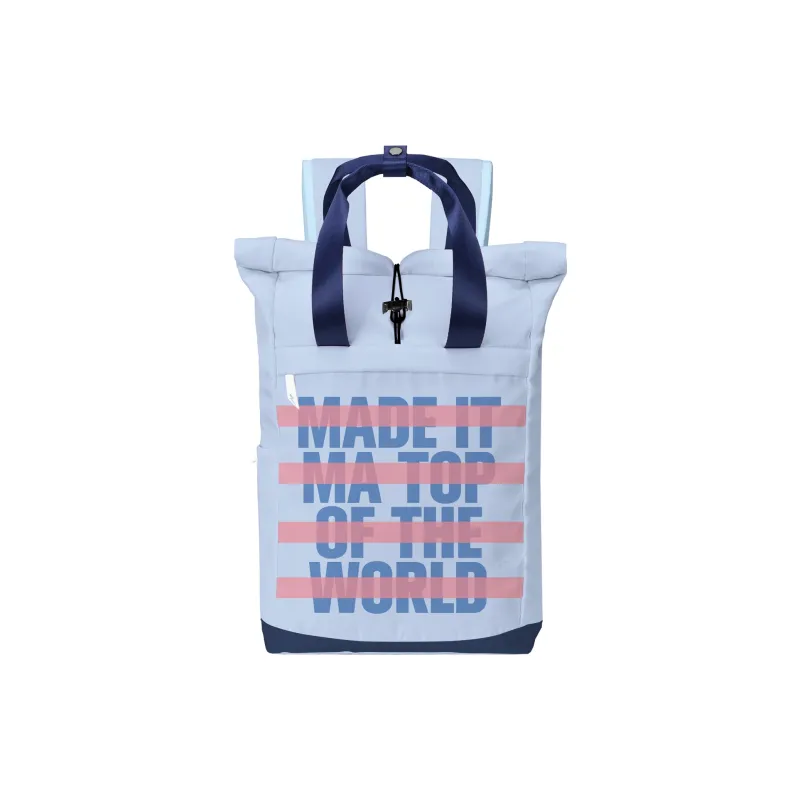 TURN UP Polyester Backpack Regular Unisex Blue-25