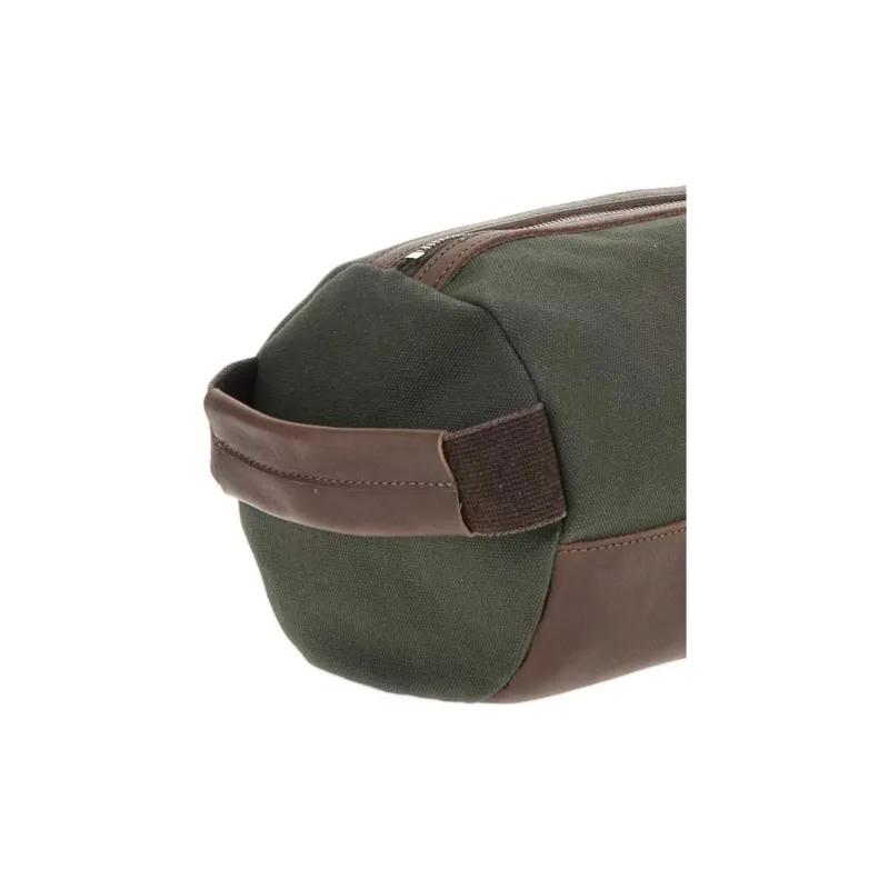 GUESS Leather Toiletry Bag Men's Green-2