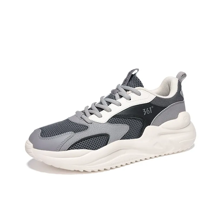 361° Cushioning Breathable Lightweight Low Top Casual Shoes Men's Zinc Iron Gray Smoke Gray-2