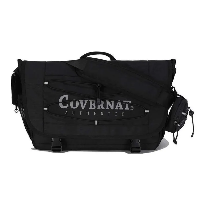 COVERNAT Polyester Messenger Bag, Crossbody Bag, Shoulder Bag Regular Unisex Black-0