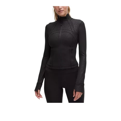 Lululemon Define Jackets & Coats Women's Leopard Print Daisy Embossed Black