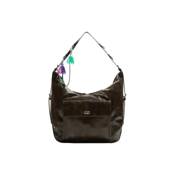 ZARA PU Hobo Bag Shoulder Bag Men's Brown