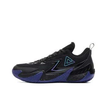 PEAK Cushioned Slip Resistant Abrasion Resistant Low Top Basketball Shoes Men's Black Orchid Purple
