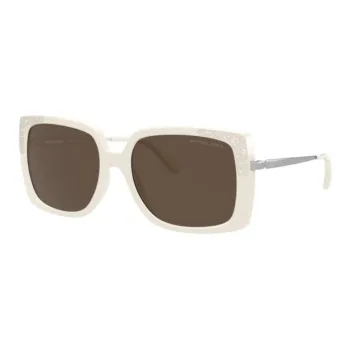 MICHAEL KORS Plastic Rectangular Sunglasses Women's White