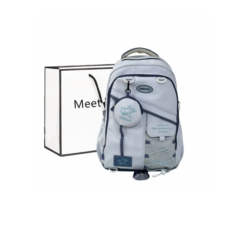 Fitchell Nylon Backpack Unisex Black/Khaki/Green/Blue/Grey-6
