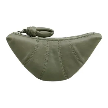 Lemaire Croissant Series Sheepskin Coin Purses Wallets Women's Fencing Green