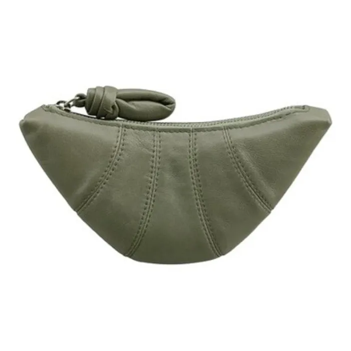 Lemaire Croissant Series Sheepskin Coin Purses Wallets Women's Fencing Green-0