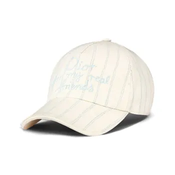 DIOR Sheepskin Cotton Baseball Caps Men's Beige