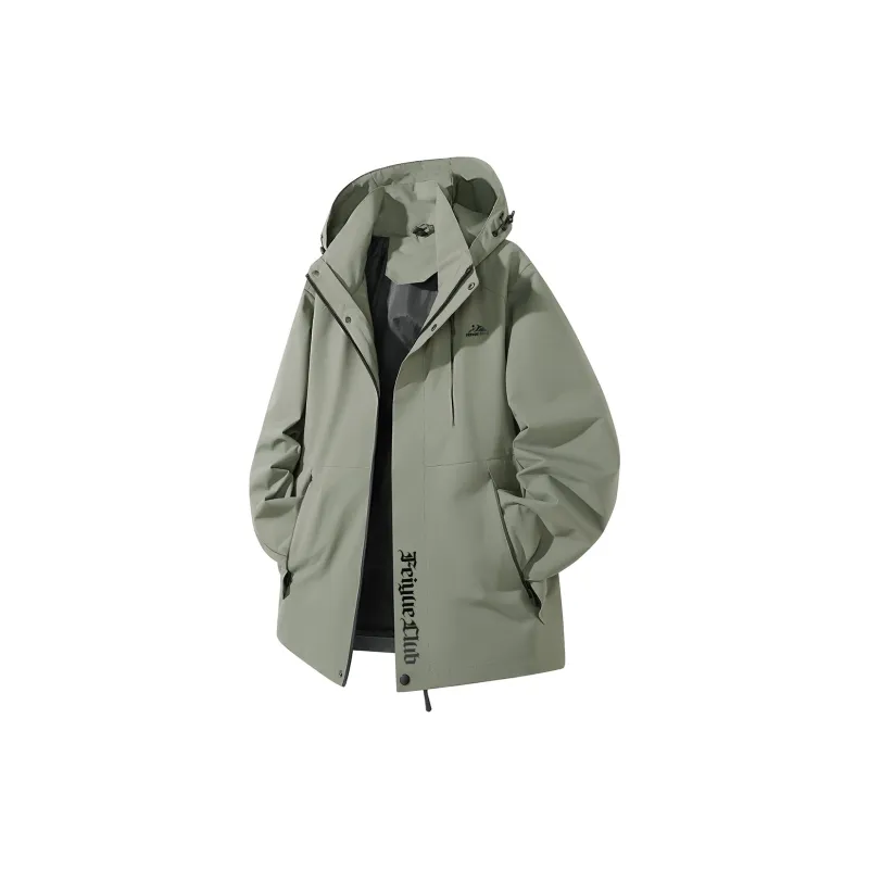 Feiyue Water-Resistant Windproof Warm Cold-Resistant Windbreaker Jacket Unisex Glacier White-4