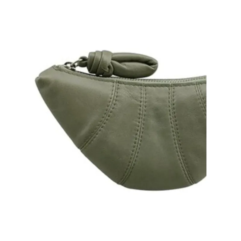 Lemaire Croissant Series Sheepskin Coin Purses Wallets Women's Fencing Green-1