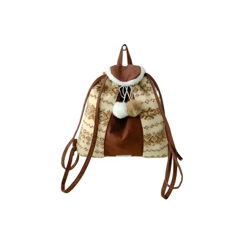 SUN ERATH&U Plush Backpack Regular Women's Coffee