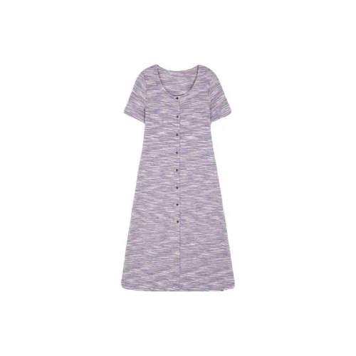 XWI Short-Sleeved Dresses Women's Purple Brown Multicolor