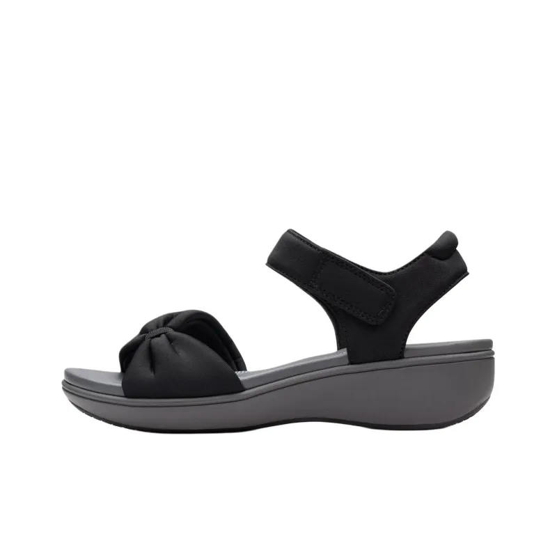 Clarks BreezeRae Sara Strap Sandals 4.5cm Women's Black-0
