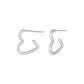 Smooth Finish Heart Hoop Earrings 1 Pair[Medium Size]Eh-2269.ebB