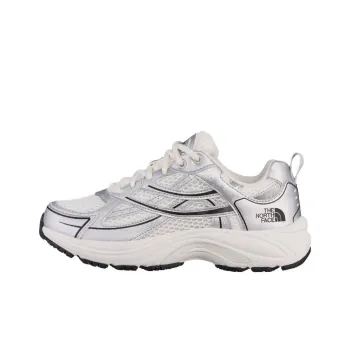 THE NORTH FACE Anti Slip Wear Resistant Low Top Casual Shoes Unisex Silver White