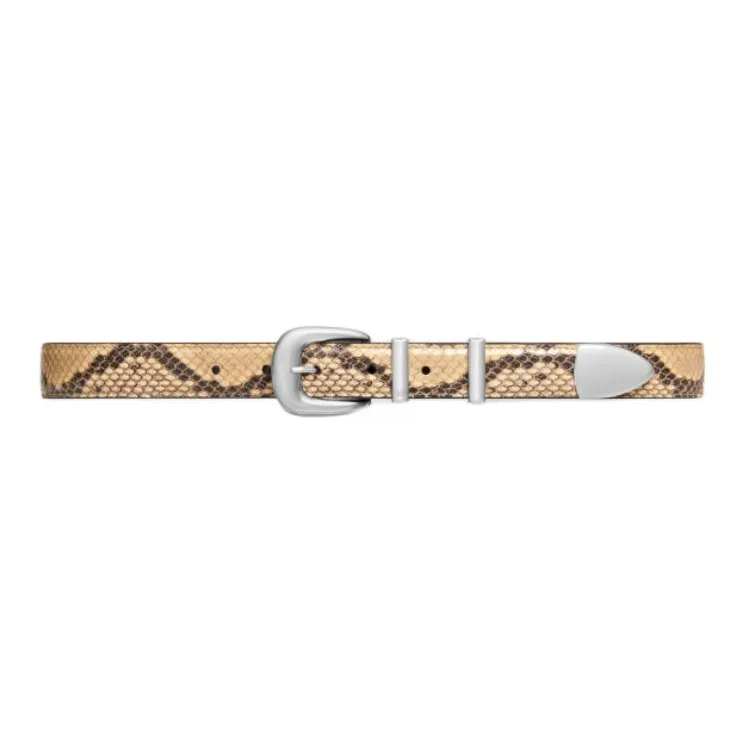 CELINE Medium Western Belt In Python Printed Calfskin-1