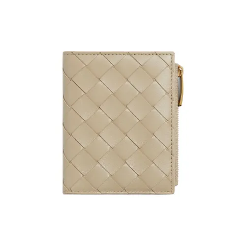 Bottega Veneta Intrecciato Lambskin Wallet Small Size Women's Glacier