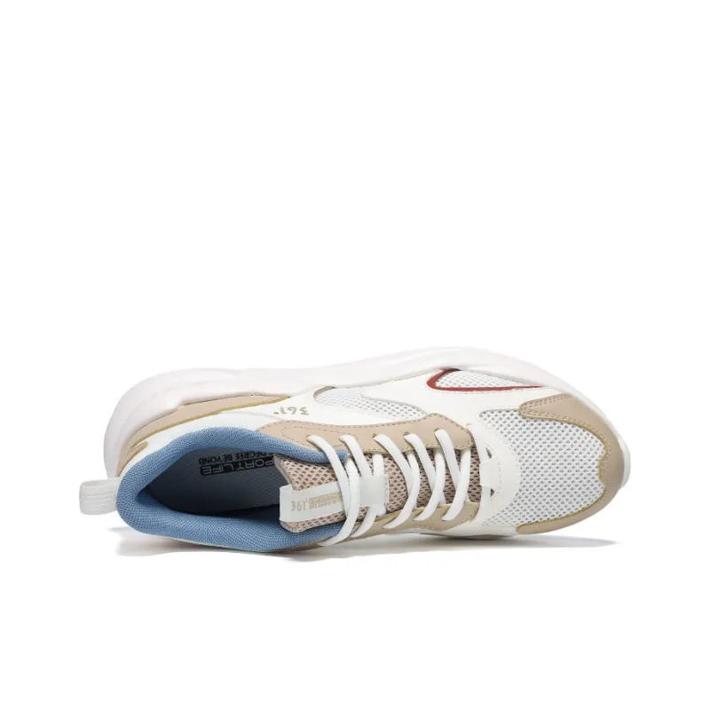 361° Cushioning Breathable Lightweight Low-Top Casual Shoes Men's Feather White Apricot Tea Brown-3