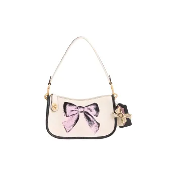 COACH Swinger Leather Crossbody Bag Shoulder Bag Medium Size Women's Chalk White