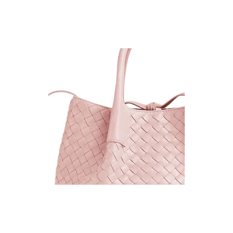 Bottega Veneta Cow Leather Tote Bag, Shopping Bag, Shoulder Bag, Handbag Trumpets Women's Rose Pink-3
