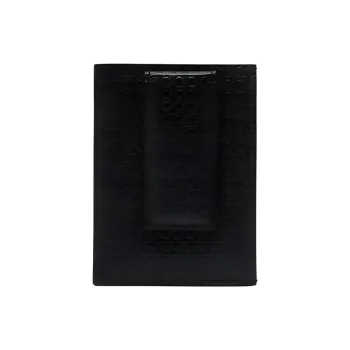 FERRAGAMO Calfskin Card Clip Wallets Card Holders Men's Black