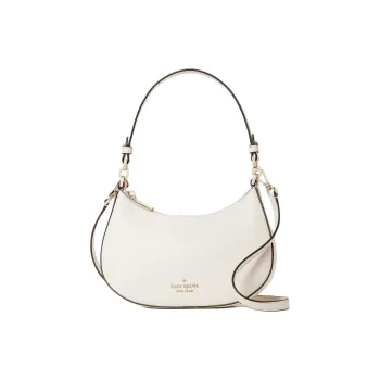 Kate Spade Staci Leather Zip Closure Shoulder Bag Crossbody Bag Women's White