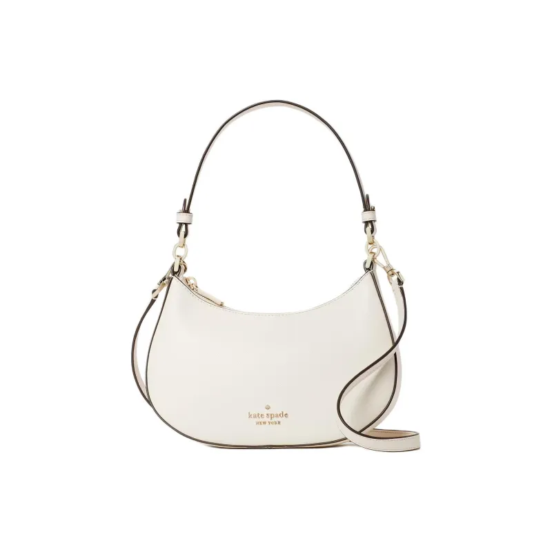 Kate Spade Staci Leather Zip Closure Shoulder Bag Crossbody Bag Women's White-0