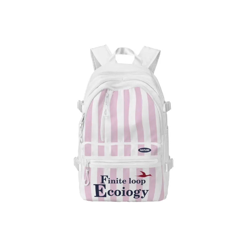 FINITE LOOP Recycled Material Backpack Regular Unisex White-13